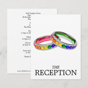 🌈RECEPTION details LGBTQ Intertwined in Pride Enclosure Card