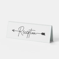 Reception Direction Sign Arrow Table Tent Sign