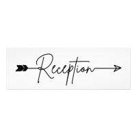 Reception direction sign, wedding arrow sign right