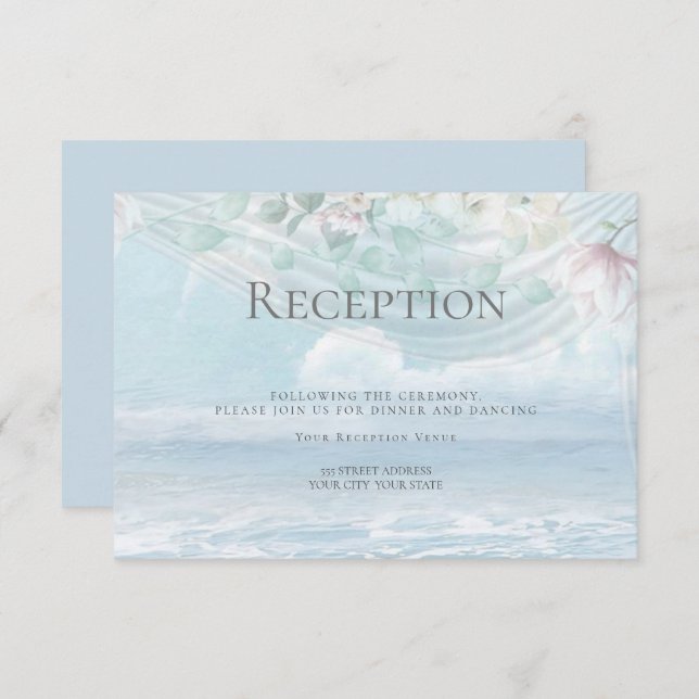 Reception Elegant Driftwood Tulle Arbor Invitation (Front/Back)