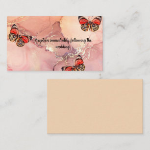 Reception Enclosure Card with Butterflies