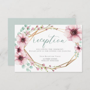 RECEPTION   Fresh Spring Flowers and Foliage Invitation