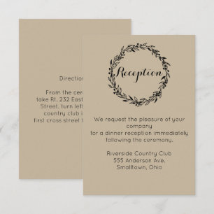 Reception Invitation and Direction Wedding Templat