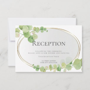 RECEPTION   Modern Springtime Eucalyptus Invitation