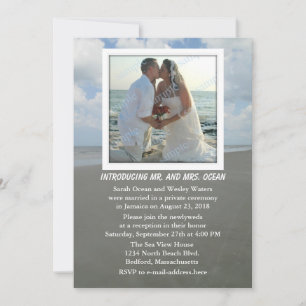 Reception Only Beach Theme Wedding Party Invites