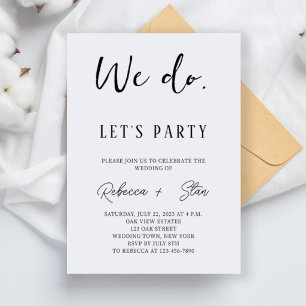 Reception Only Wedding Invitation