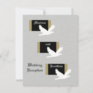 Reception Only Wedding Invitation -- Wedding Doves