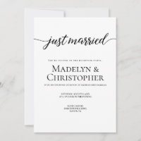 Reception Only Wedding Photo Just married