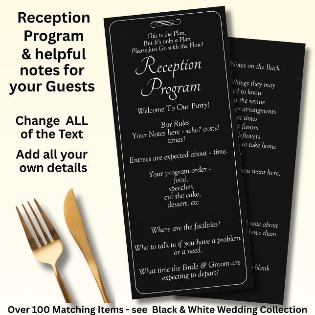 Reception Program -Black White Infinity Scroll, (Creator Uploaded)