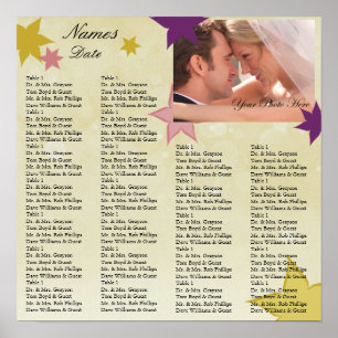 Reception Seating Chart with your Photo