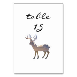 Reception Table Number Rustic Mountain Deer