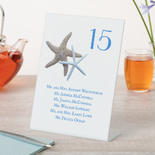Reception Table Seating Pedestal Sea Stars Sign
