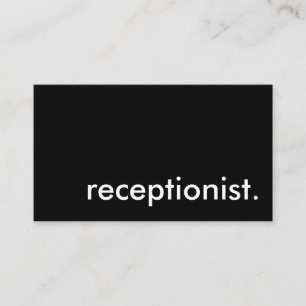 receptionist. enclosure card