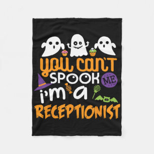 Receptionist Halloween Costume Party Can't Spook M Fleece Blanket