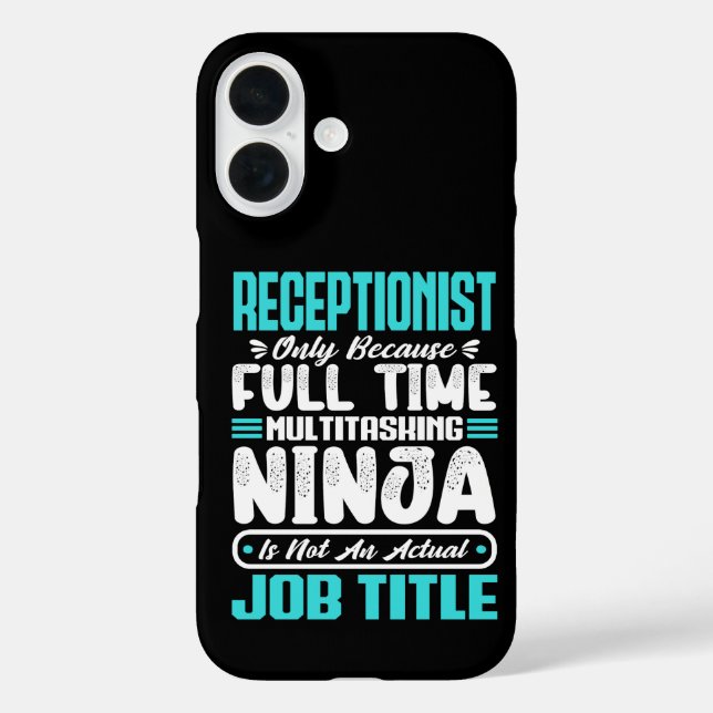 Receptionist Job Title Profession Office Worker Case-Mate iPhone Case (Back)