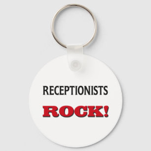 Receptionists Rock Key Ring