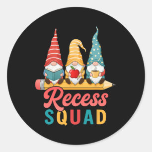 Recess Squad Teacher Para Playground Student Monit Classic Round Sticker
