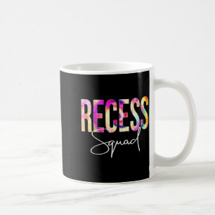 Recess squad tie dye back to school women coffee mug