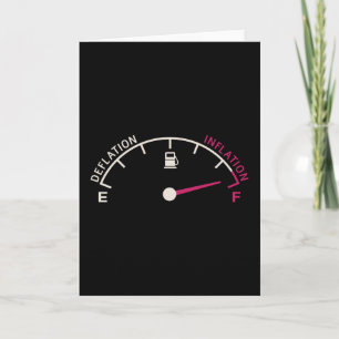 Recession Deflation Fuel gauge Card