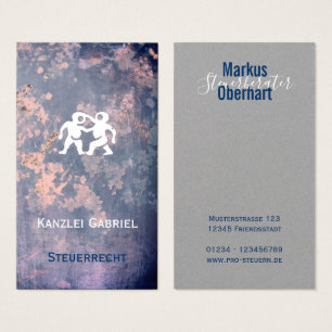 Rechtsanwalt Visitenkarten blau rose