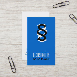 Rechtsanwältin Visitenkarten Business Card