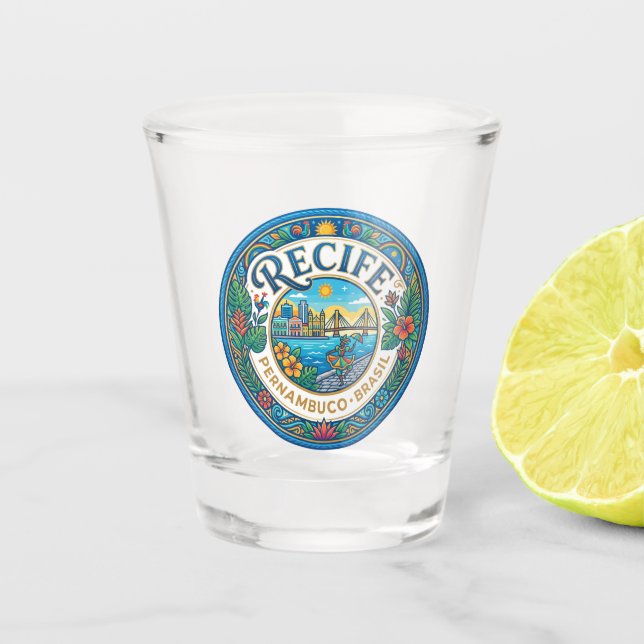 Recife Brazil Shot Glass (Front)
