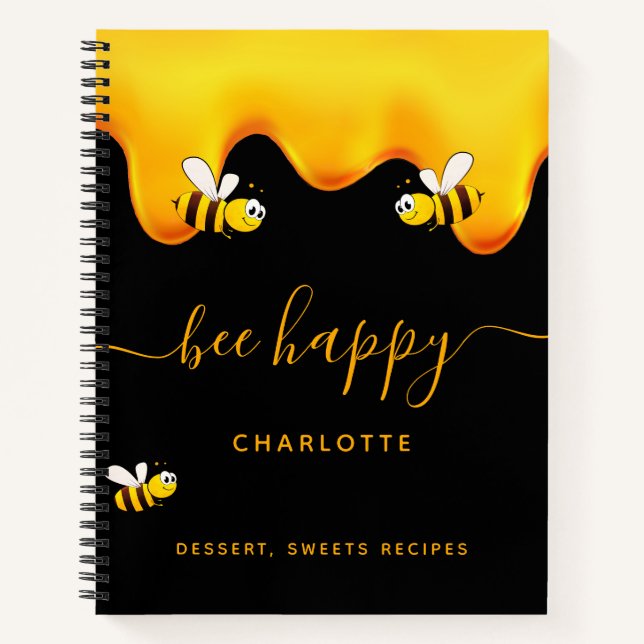 Recipe black bees sweet honey notebook (Front)