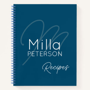 Recipe Book Blue