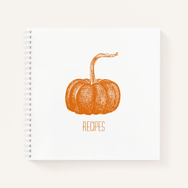 Recipe Book with Pumpkin Cover (Front)