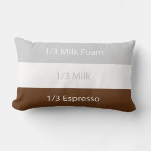Recipe cappuccino Coffee Text design Lumbar Cushion