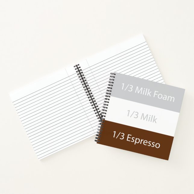 Recipe cappuccino Coffee | Text design Notebook (Inside)