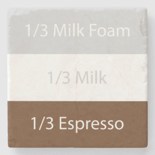 Recipe cappuccino Coffee   Text design Stone Coaster