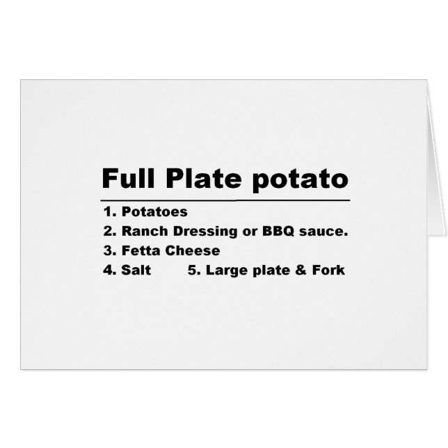 Recipe card (Front Horizontal)