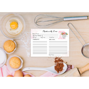Recipe Card Floral Bridal Shower
