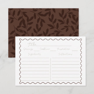 Recipe Card for Fall Recipes  