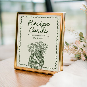 Recipe Card Fresh Off The Market Bridal Sign