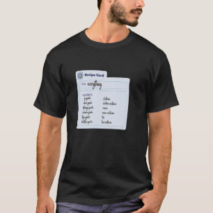 Recipe Card of the 12 Fundamental Particles of Phy T-Shirt