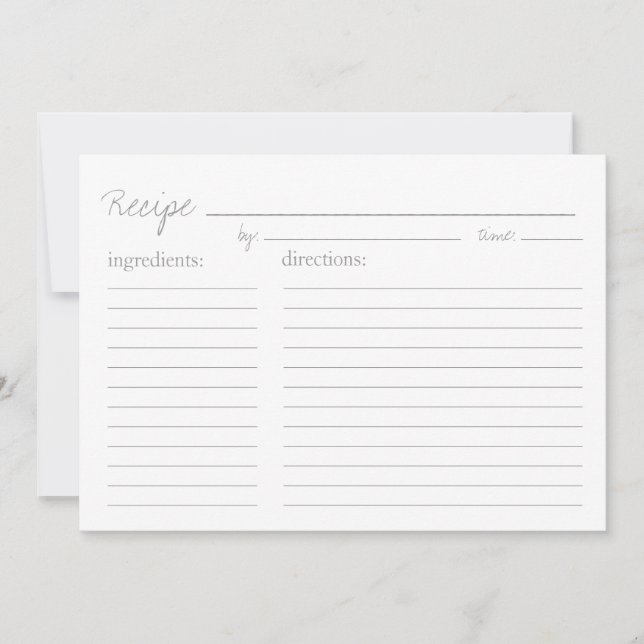 Recipe Card | Recipe Style - 5x7 (Front)