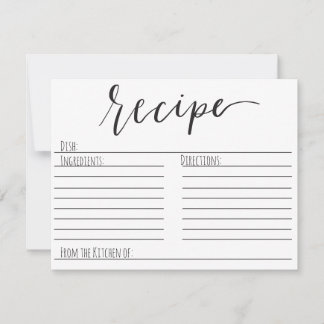 recipe card simple