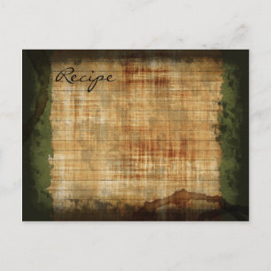 Recipe Card - weathered with stains