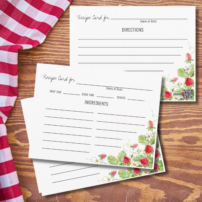 Recipe Card with Strawberries (Creator Uploaded)