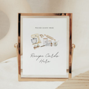 Recipe Cards Sign Stock the Kitchen Bridal Shower