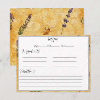 Recipe Cards with Honeycomb Background