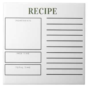 Recipe Ceramic Kitchen Tile