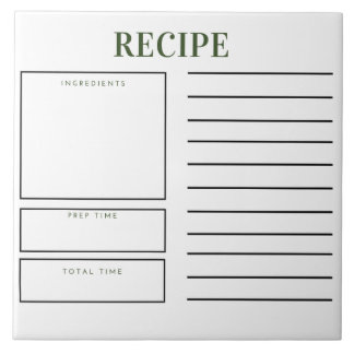 Recipe Ceramic Kitchen Tile