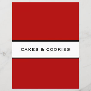Recipe Chapter Cakes Cookies Red Black & White