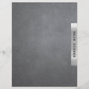 Recipe Chapter Divider Main Dishes Silver