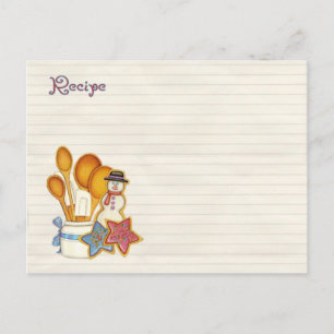 recipe christmas cookies holiday postcard