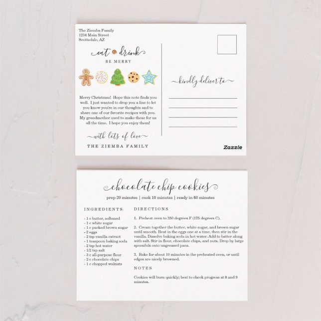 Recipe Christmas Postcard (Creator Uploaded)