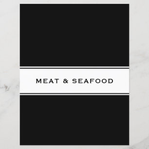 Recipe Cookbook Chapter Divider Meat & Seafood
